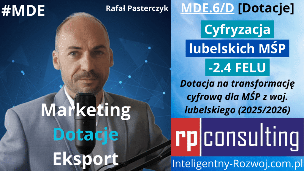 Podcast MDE (MDE.6/D) - Cyfryzacja lubelskich MŚP; 2.4 FELU - dotacja na cyfryzację dla MŚP z lubelskiego (2025)